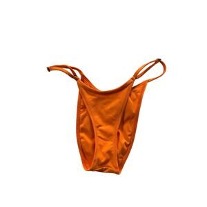 minimale animale orange high-waist adjustable strap bikini bottom